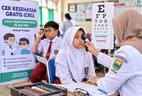 Sedikitnya 1.300 pelajar di Kabupaten Batang terdeteksi mengalami gangguan tajam penglihatan atau mata minus berdasarkan hasil Program CKG yang dilaksanakan Dinkes Batang sepanjang tahun ini, Selasa (21/7/26). Foto : Ilustrasi AI